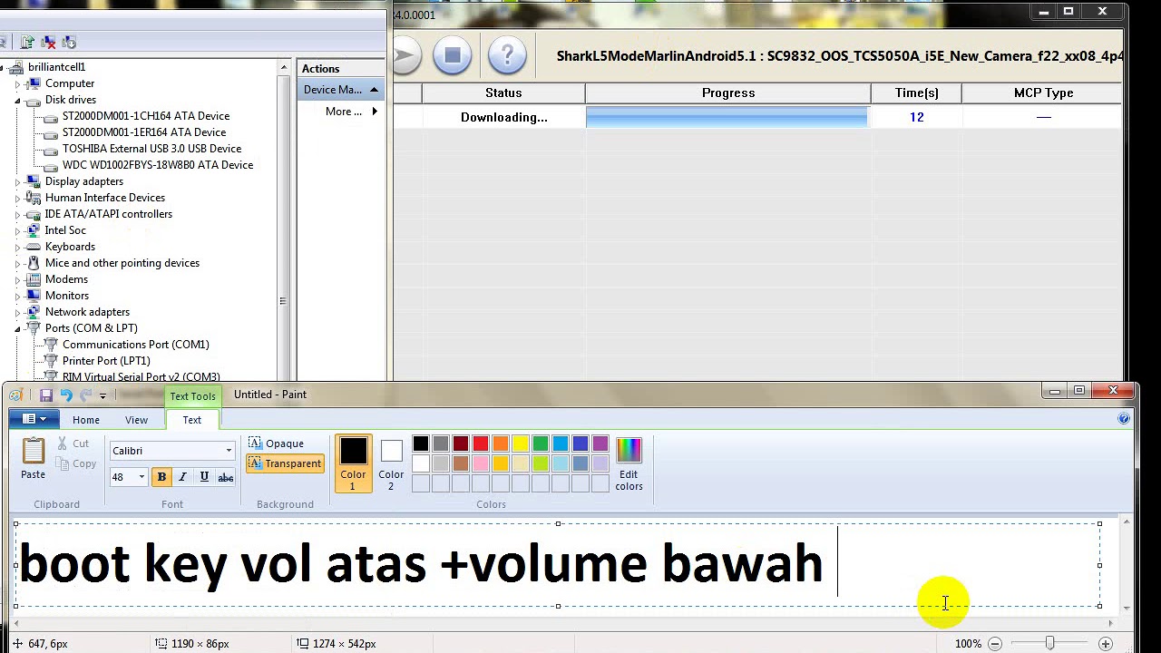 flashing advan i5e spd