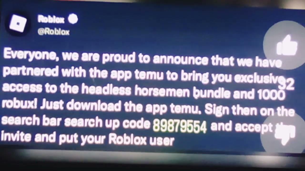 Roblox did not partner with temu｜TikTok Search