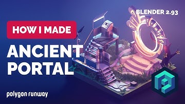 Ancient Portal in Blender 2.93 - 3D Modeling Process | Polygon Runway