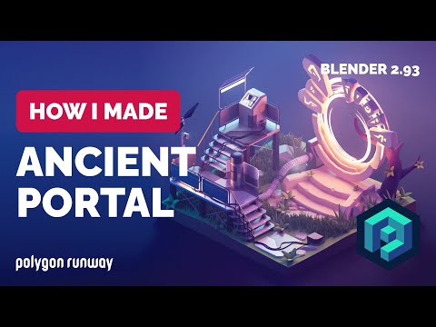 Ancient Portal in Blender 2.93 - 3D Modeling Process | Polygon Runway