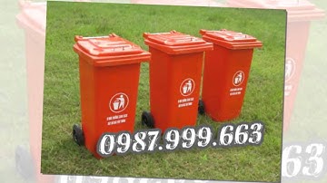 thung-rac-nhua-composite thung rac nhua; Bán thùng rác Xuất  VAT theo yêu cầu.avi