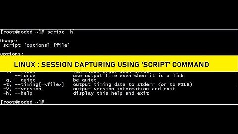 Linux: Session recording / capture using 