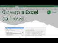 Фильтр в  Excel за один клик