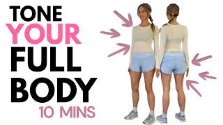 10 Min FULL BODY Toning 🔥 No Equipment Needed - All Standing  ⬆️  Lucy Wyndham-Read