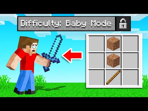 So We Added BABY MODE To MINECRAFT! (super easy)