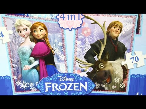 Puzzle 4in1 / Пазлы 4в1 - Frozen / Холодное Сердце - Disney - Trefl - 34210