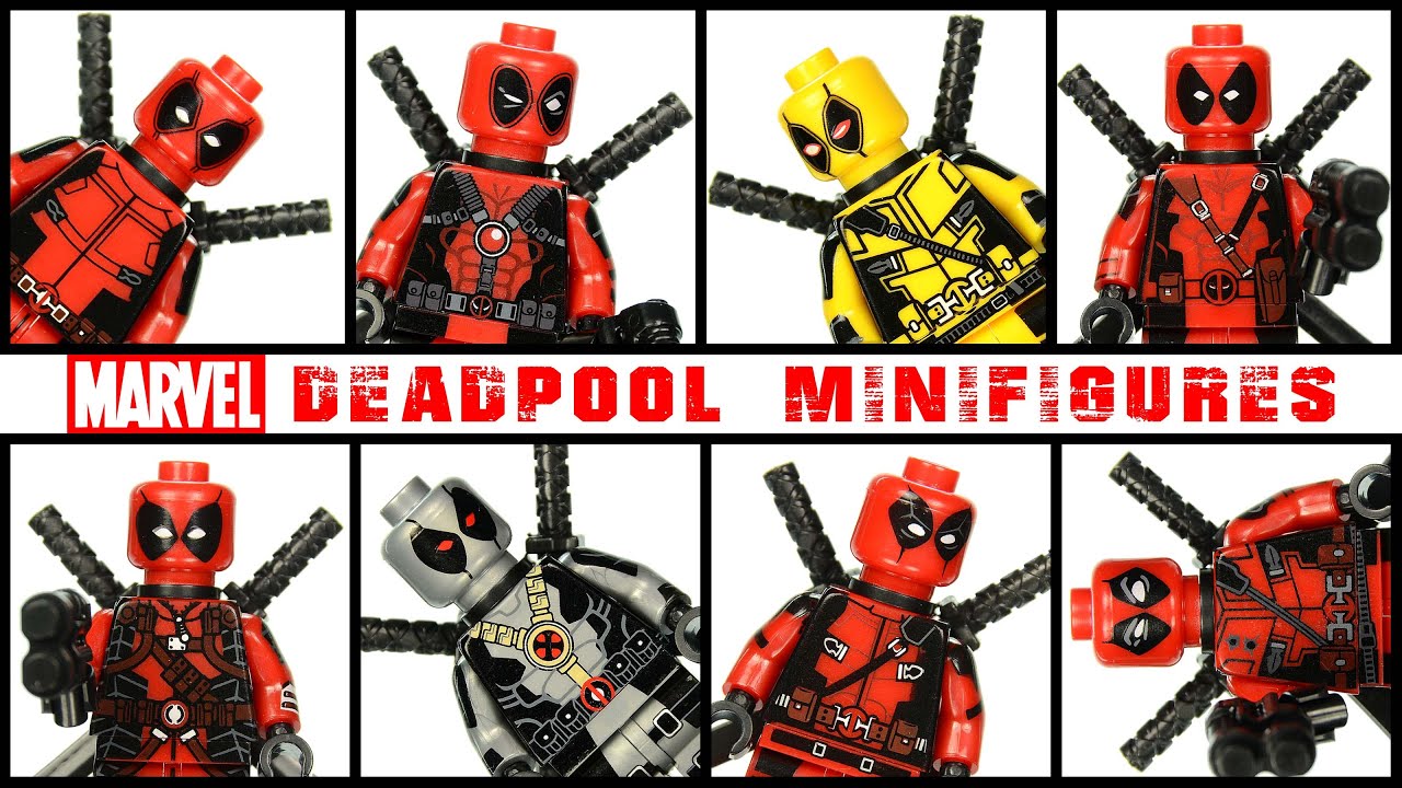 Deadpool Gallery of Suits LEGO KnockOff Minifigures Set 3 w/ X-Force ...