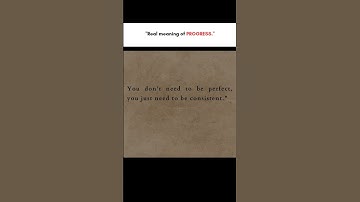 ✨ "You don’t need to be perfect, just consistent