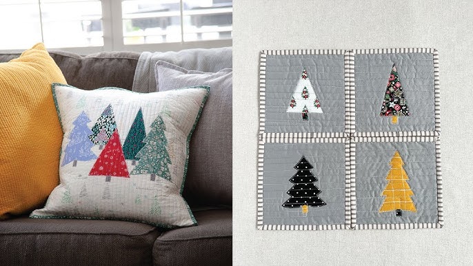 DIY Reindeer Applique Plaid Christmas Pillows - The Crafting Nook