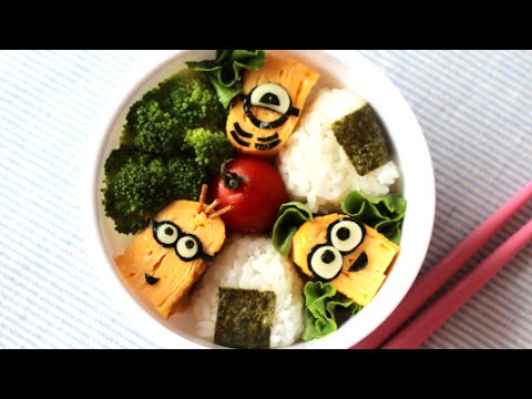 Minions Bento Lunch Box Recipe ミニオンズ キャラ弁 作り方 Youtube