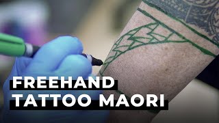 COMO FAZER UMA TATTOO MAORI NO FREEHAND!