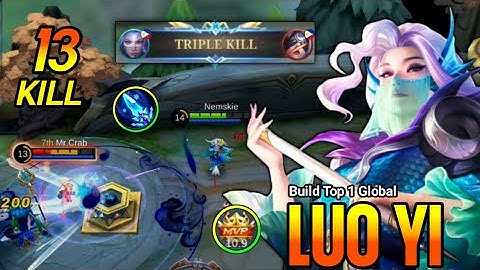 13 Kills!! Luo Yi Insane Burst Damage - Build Top 1 Global Luo Yi ~ MLBB