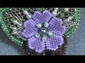 Tutorial: Beaded Cherry Blossom, Brick Stitch Flower How to  Цветок вишневого цвета