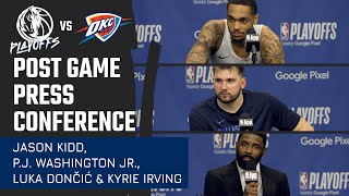 Jason Kidd, P.J. Washington Jr., Luka Dončić & Kyrie Irving - Round 2 Game 3 vsOKC | Post Game