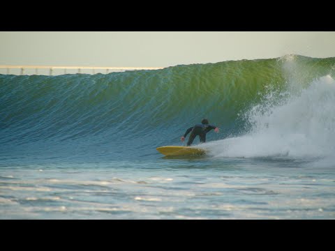 Surfing Magical California Pointbreak at Sunset