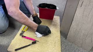 Removing Dried Waterbase Paint from Trim, Doors and Carpet- Serving the Warsaw Indiana Area.