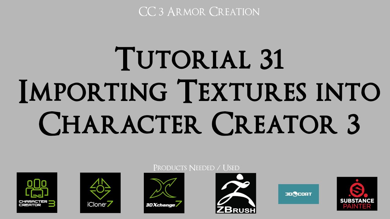 Tutorial 31 - Importing Textures into Character Creator 3 - YouTube