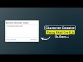 Real-Time Character Counter Using HTML, CSS & JavaScript | MayanCoders