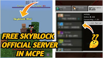 How To Play Free SkyBlock In Mcpe Official Server like Hypixel ,Free SkyBlock (Magma Gaming  Hindi)