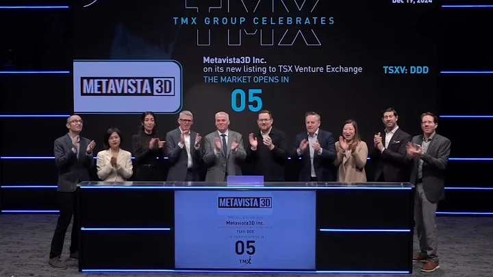 Metavista3D Inc. (TSXV: DDD) Opens the Market Thursday, December 19, 2024