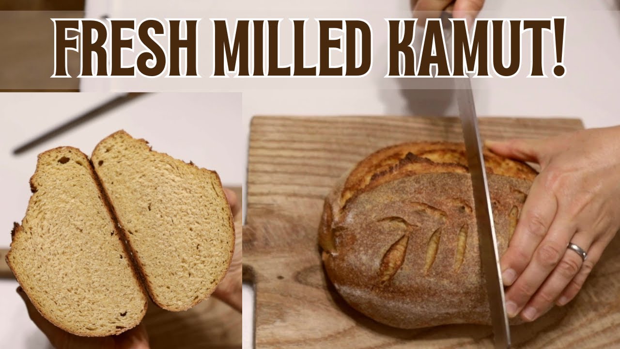 Хлеб на закваске из 100% свежемолотой камуты (пошаговый рецепт)