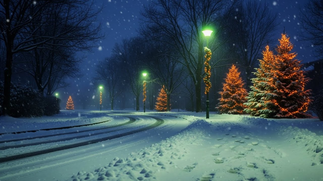 GREEN LIGHTS SNOWFALL AND QUIET THOUGHTS