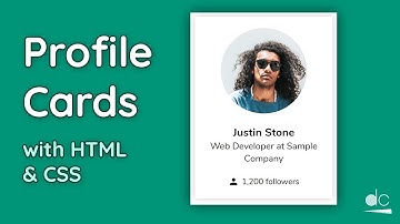 How to Create User Profile Cards using HTML & CSS - Web Design Tutorial