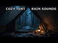 8D Rain on Tent ⛺ Black Screen | Thunder & Forest Rain ASMR | 10 Hours Deep Sleep