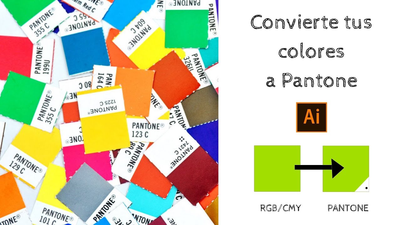 Cómo convertir color a muestras de Pantone en Adobe Illustrator YouTube