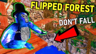 Gorilla Tag VR But Forest is UPSIDE DOWN