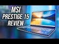 MSI Prestige 15 youtube review thumbnail