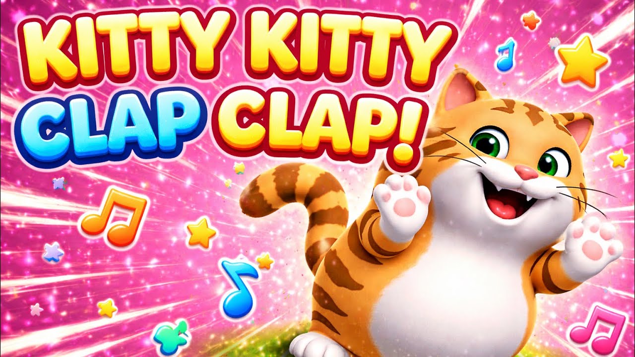 Kitty Kitty Clap Clap 🐱👏 | Fun Toddler Song for Babies & Daycare