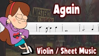 Gravity Falls Theme Violín Tutorial / Partitura / Sheet music on Violín