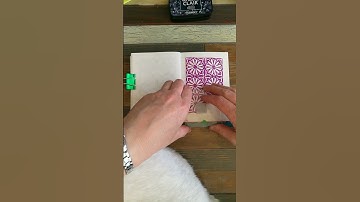 Printing a repeat pattern Linocut stamp - Purple Flower and printing buddy!