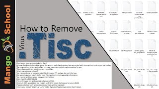 Tisc virus (ransomware).  How to decrypt  .Tisc files. Tisc File Recovery Guide