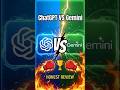 ChatGPT vs Google Gemini - Honest Comparison 🥊 #Shorts #comparison #chatgptvsgemini