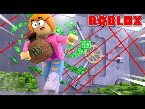 Roblox Rob The Bank Obby With Molly!