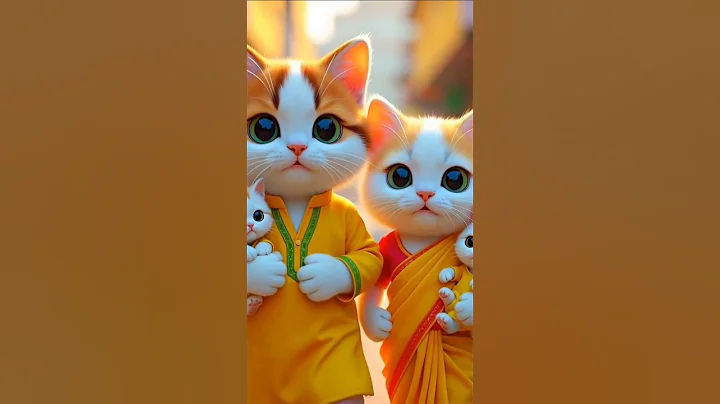 Cute Cat Family Having Fun with Mom and Dad #shorts​ #cute​ #makeup​ #cats​ #ai​ #cutecat​ #family​