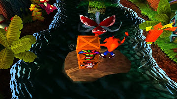 Crash Bandicoot 1, 100% Gameplay Part 5: Upstream