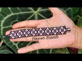 Pulsera estilo Arte Huichol en colores morado (facil de realizar)