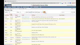 eSchedule Quick Tips - Member List