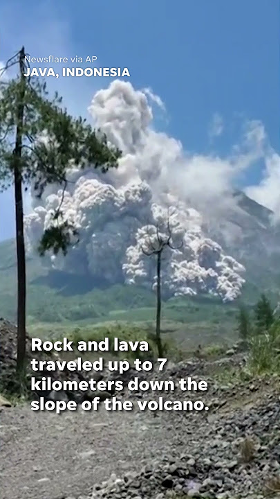 Mt. Merapi volcano erupts in Indonesia, spews lava and ash clouds #Shorts