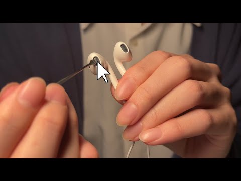 ASMR Scratching only the Earphone Mic Speaker with a Stainless Earpick (No Talking)