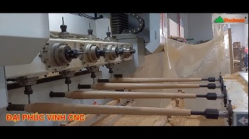 MÁY PHAY CNC 4 Đầu Trục 16 Dao Kẹp Xoay 360 độ gia công toàn diện mọi công đoạn Chân Bàn Ghế