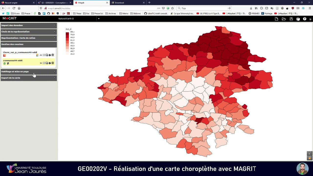 UE GE00202V Raliser une carte choroplthe avec MAGRIT