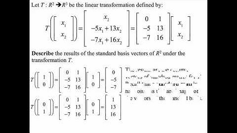Matrices for General Linear Transformations