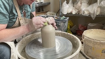 Throwing a closed form lidded jar