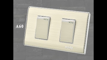 SERIES A60 Nhôm xước - Công tắc Ổ cắm điện DoBo Hàn Quốc - Dòng sản phẩm chữ nhật
