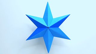 How to Make an Origami Star (3D, 6 Pointed)