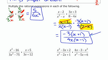 Multiplying Rational Expressions • [6.2a] Pre-Calculus 11